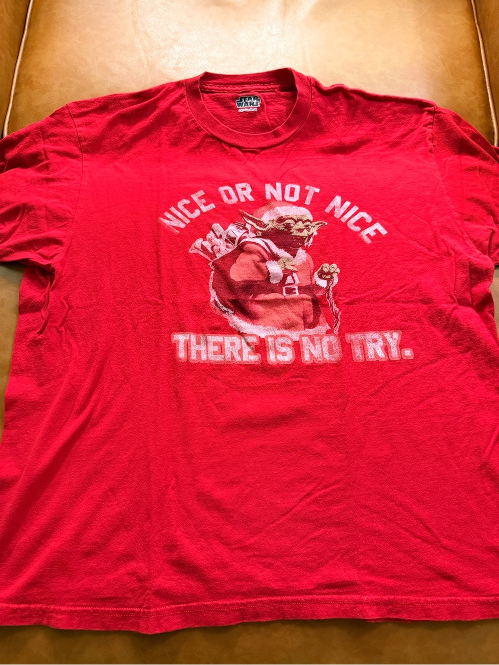 Star Wars Red Yoda Holiday Graphic Tee